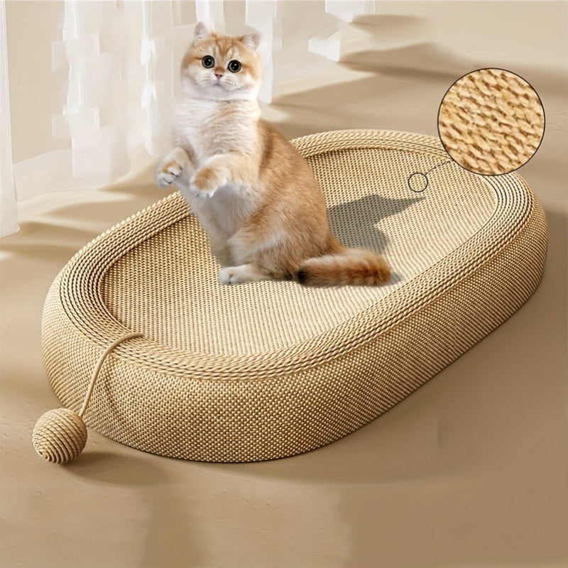 Ivory Cat Scratching Board and Bed Combo
