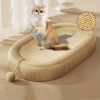 Ivory Cat Scratching Board and Bed Combo