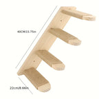 Elevated Wooden Cat Climbing Shelf