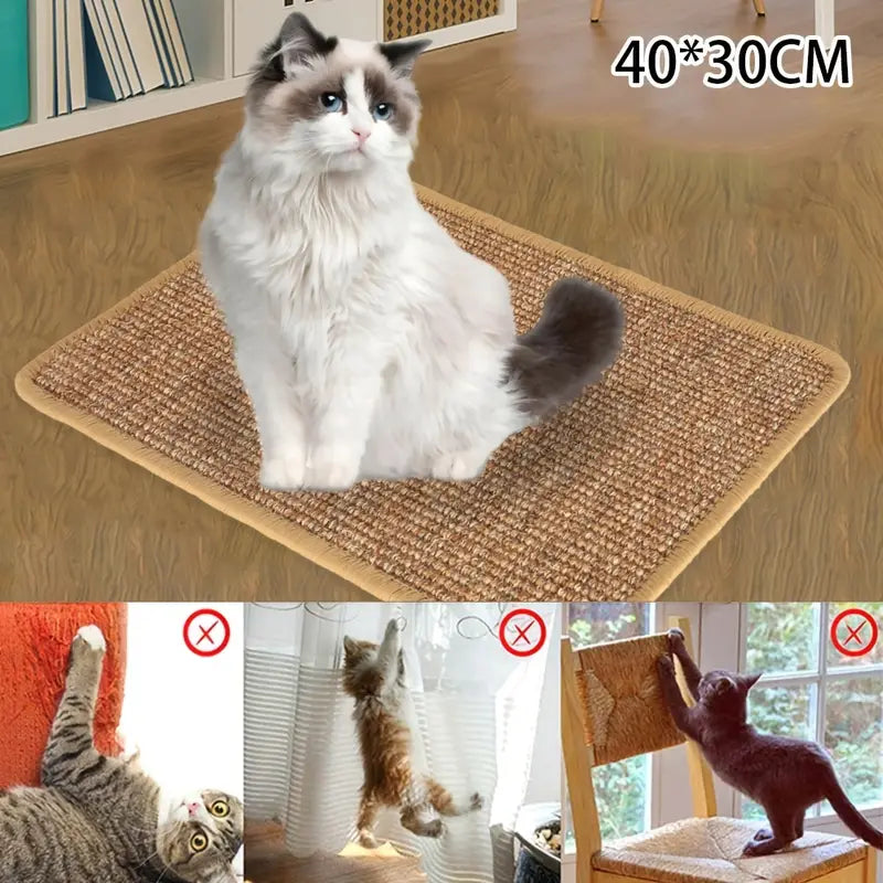 Premium Natural Sisal Cat Scratcher Mat: Durable Protection for Your Furniture